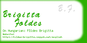 brigitta foldes business card